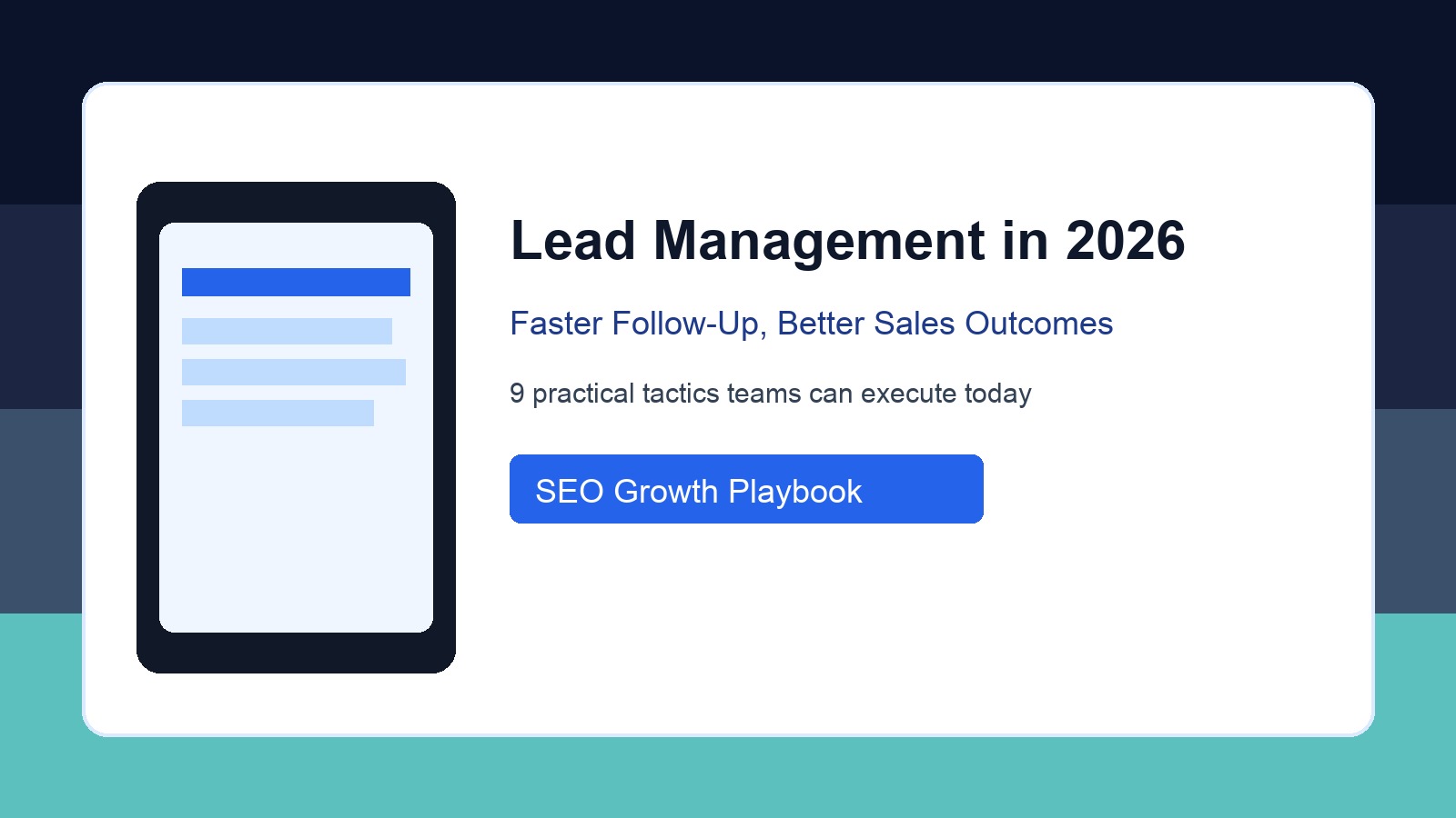 Lead Management in 2026 dashboard with prioritized leads and follow-up workflow